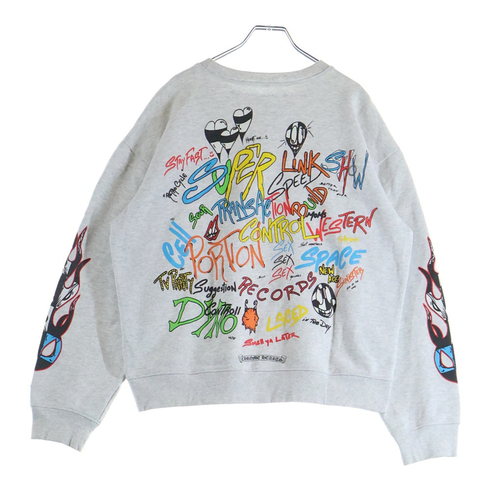 CHROME HEARTS(クロムハーツ) MATTY BOY PPO BRAIN SWTSHRT マッティボーイ ブレイン クルーネックスウェットトレーナー グレー