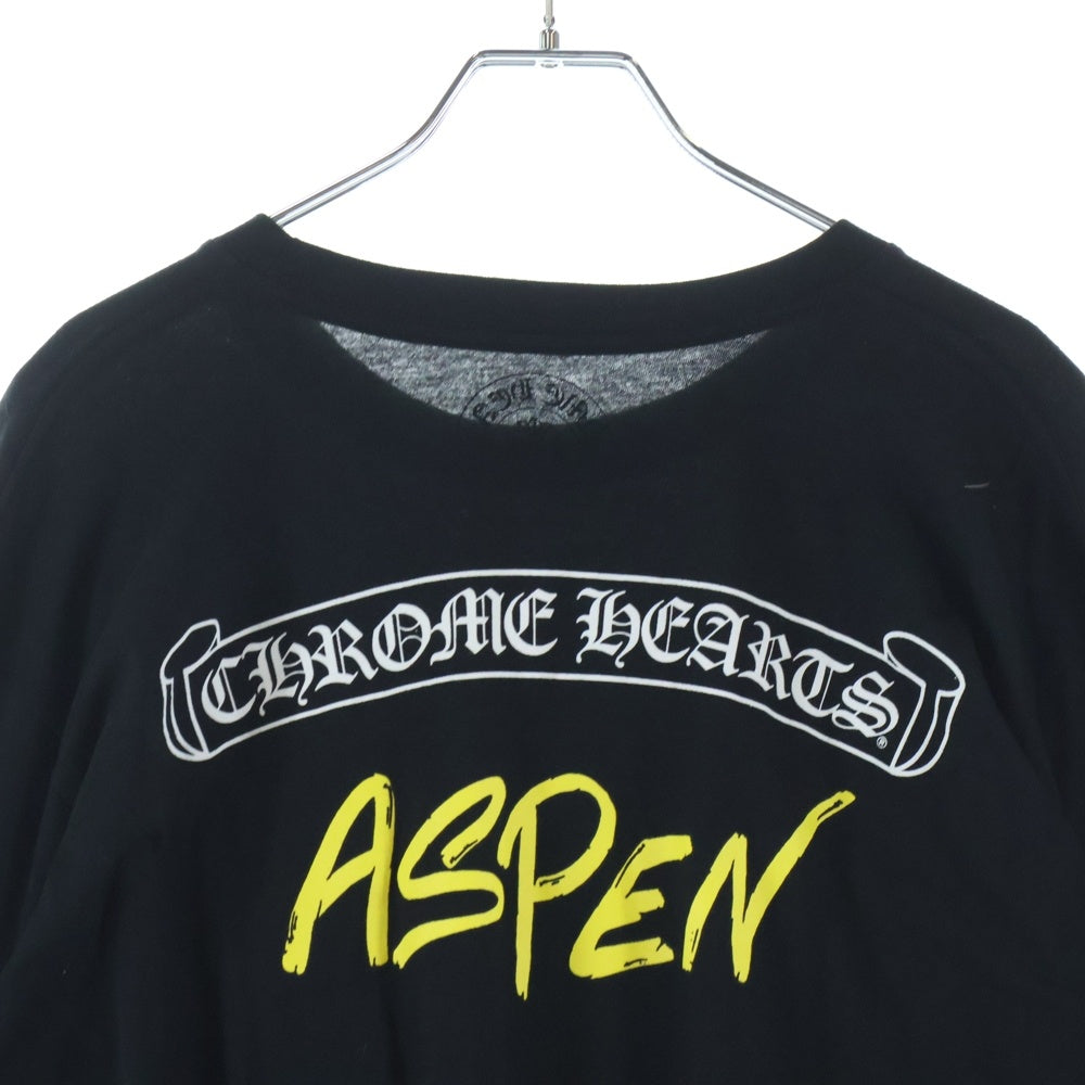 CHROME HEARTS(クロムハーツ) ×MATTY BOY ASPEN Limited Floral Cross Long Sleeve Tee マッティボーイ アスペン限定 フローラルクロス 長袖Tシャツ ブラック