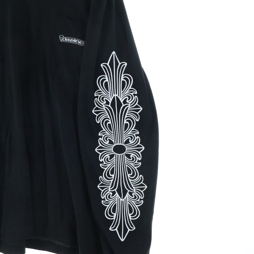 CHROME HEARTS(クロムハーツ) ×MATTY BOY ASPEN Limited Floral Cross Long Sleeve Tee マッティボーイ アスペン限定 フローラルクロス 長袖Tシャツ ブラック