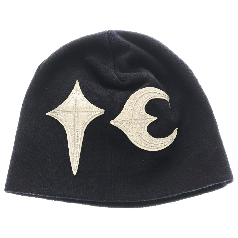THUG CLUB(サグクラブ) EXCLUSIVE TC LEATHER PATCH BEANIE レザーパッチビーニー ブラック TC24NUEX002
