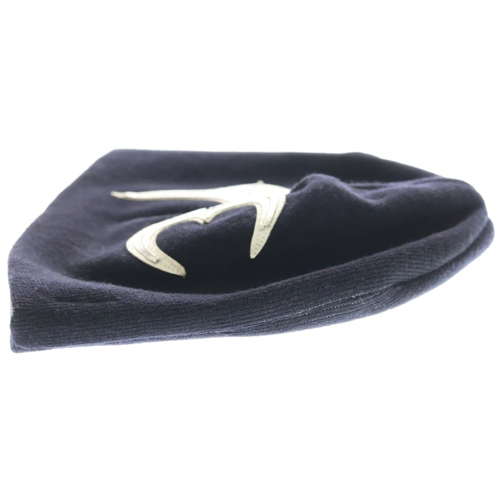 THUG CLUB(サグクラブ) EXCLUSIVE TC LEATHER PATCH BEANIE レザーパッチビーニー ブラック TC24NUEX002