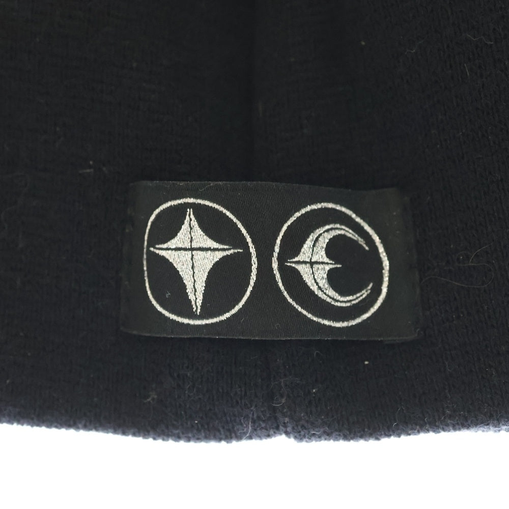 THUG CLUB(サグクラブ) EXCLUSIVE TC LEATHER PATCH BEANIE レザーパッチビーニー ブラック TC24NUEX002