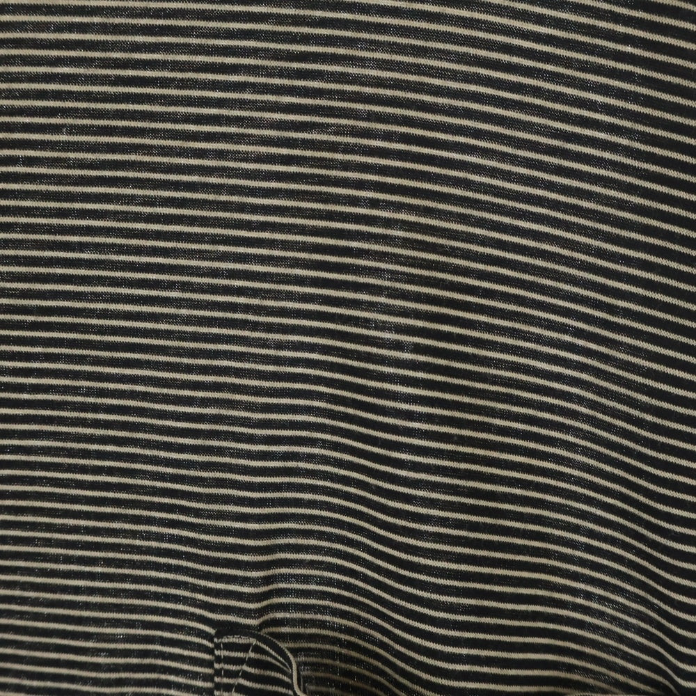COMOLI(コモリ) Summer Wool S/S T-Shirts サマーウール半袖Tシャツ クルーネックボーダーカットソー Z01-05023 ブラック/ホワイト