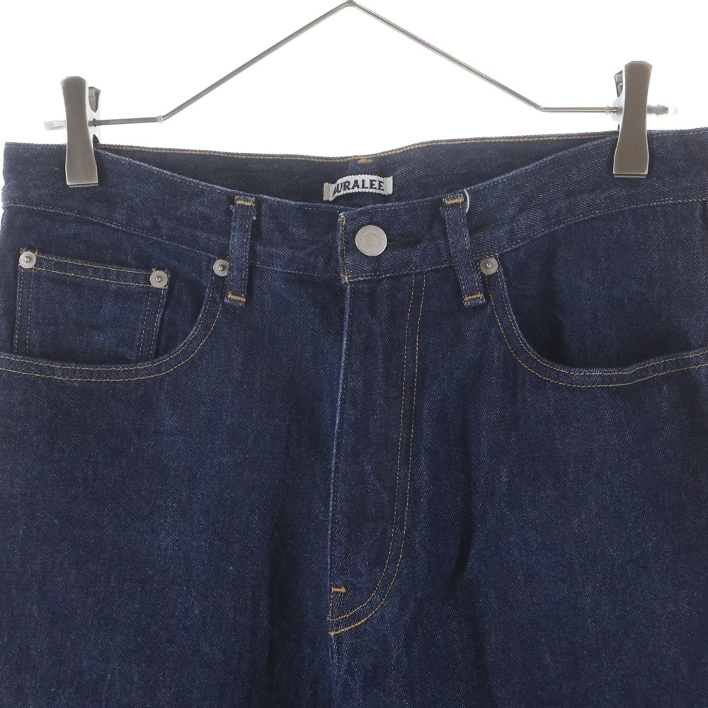 AURALEE(オーラリー) Hard Twist Denim 5P Pants ハードトウィストデニム5ポケットパンツ ジップフライストレートデニムパンツ A00P01DM インディゴ