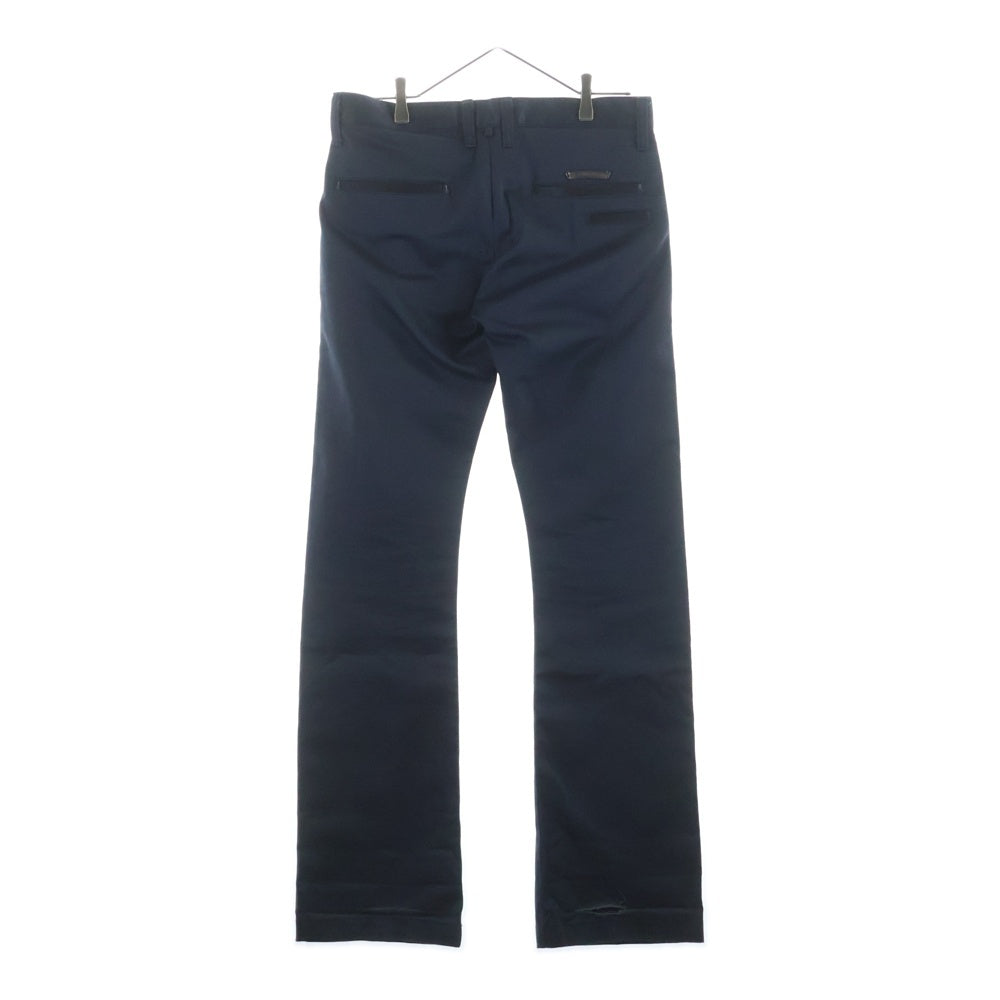 CHROME HEARTS(クロムハーツ) CHINOS クロスボールボタンコットンチノロングパンツ ネイビー