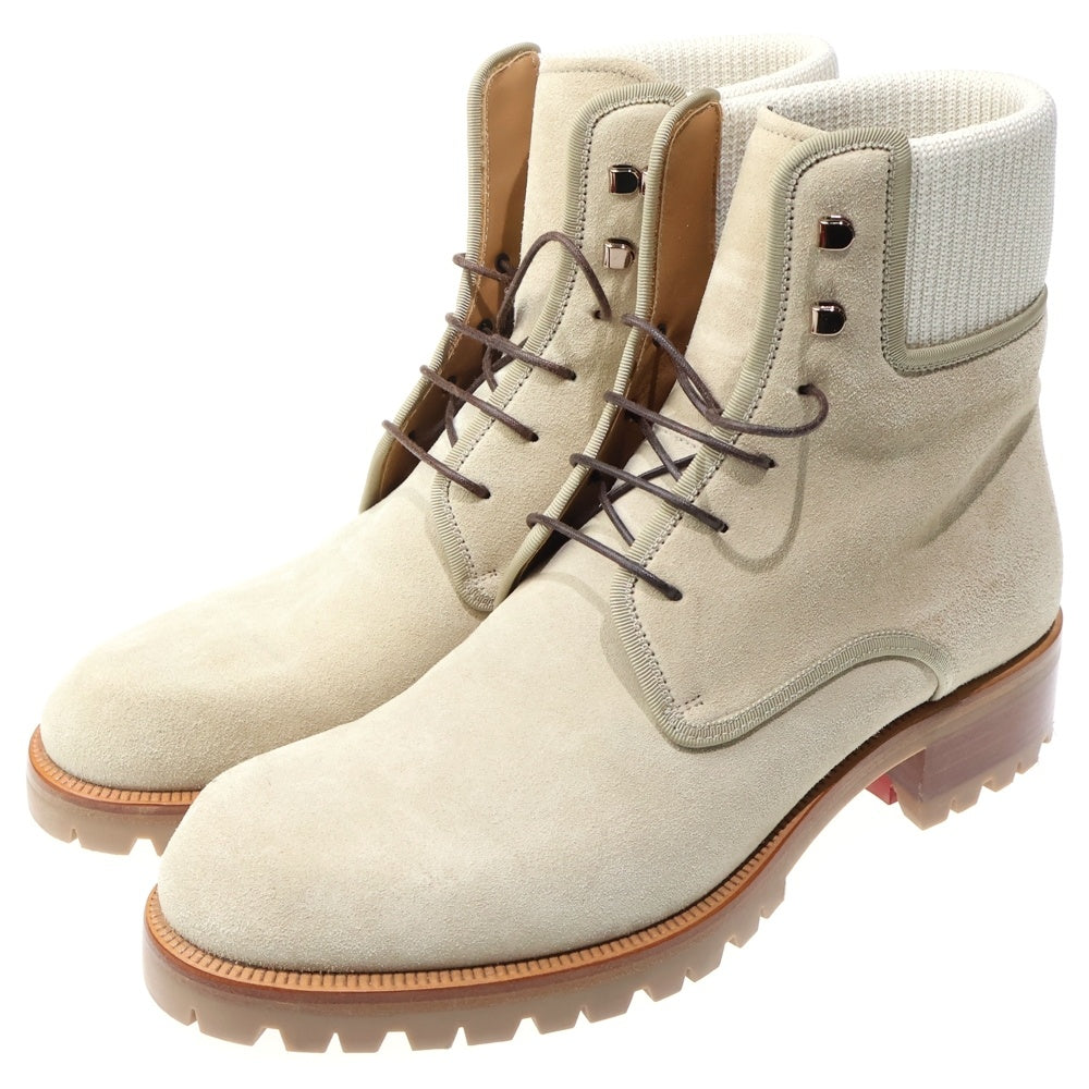 CHRISTIAN LOUBOUTIN(クリスチャンルブタン) TRAPMAN FLAT Atlas Beige トラップマン フラット アトラスベージュ ハイカットブーツ シューズ ベージュ