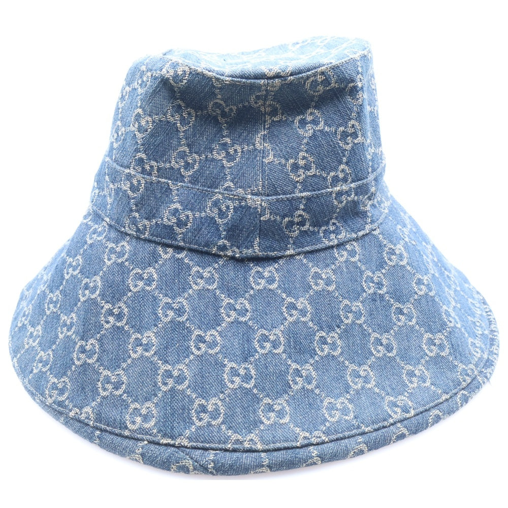 GUCCI(グッチ) GGワイドブリムハット デニム 帽子 インディゴ 631958 3HAAH レディース