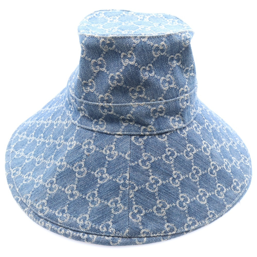 GUCCI(グッチ) GGワイドブリムハット デニム 帽子 インディゴ 631958 3HAAH レディース