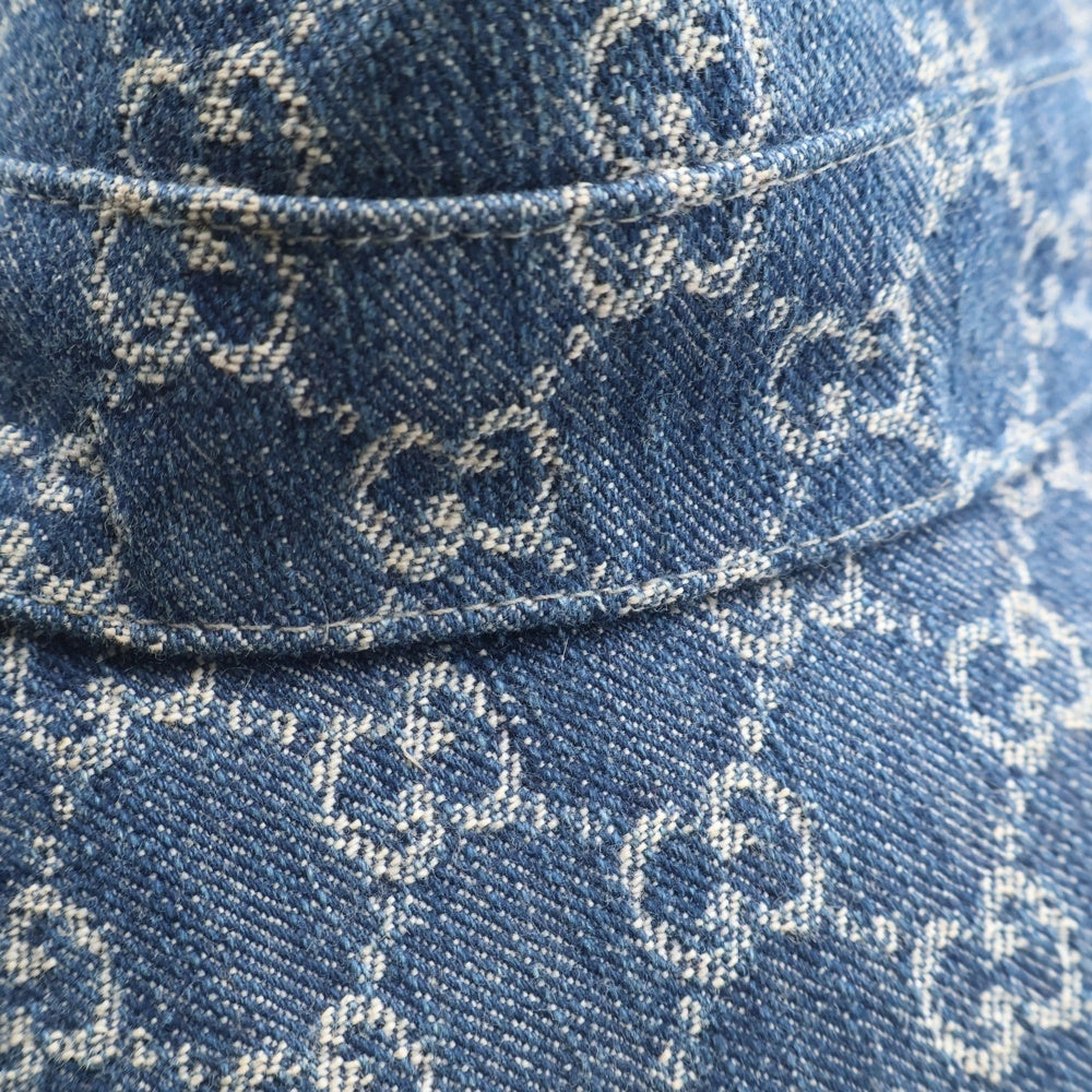 GUCCI(グッチ) GGワイドブリムハット デニム 帽子 インディゴ 631958 3HAAH レディース