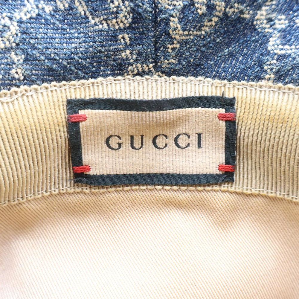 GUCCI(グッチ) GGワイドブリムハット デニム 帽子 インディゴ 631958 3HAAH レディース
