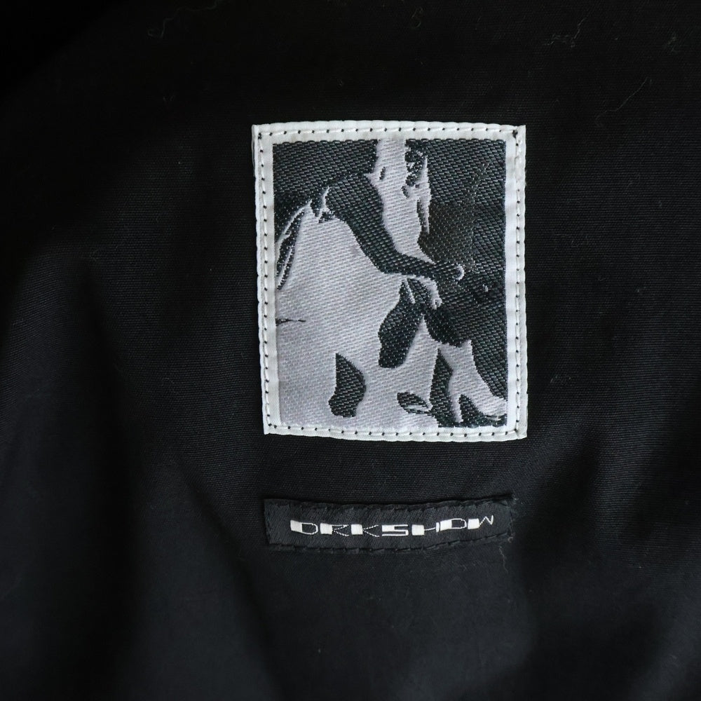 DRKSHDW(ダークシャドウ) 18AW Coach Jacket スナップボタン コーチ シャツ ジャケット ブラック DU18F7296-TE