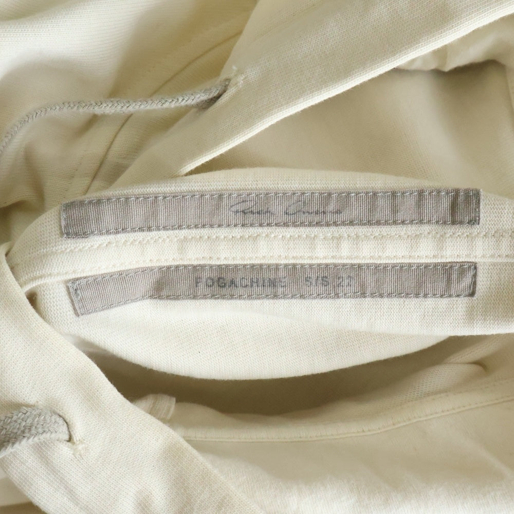 Rick Owens リックオウエンス 22SS FOGACHINE ライトウェイト ロングプルオーバーパーカー スウェット アイボリー RU01B12B5-BA Rick Owens(リックオウエンス) 22SS FOGACHINE ライトウェイト ロング