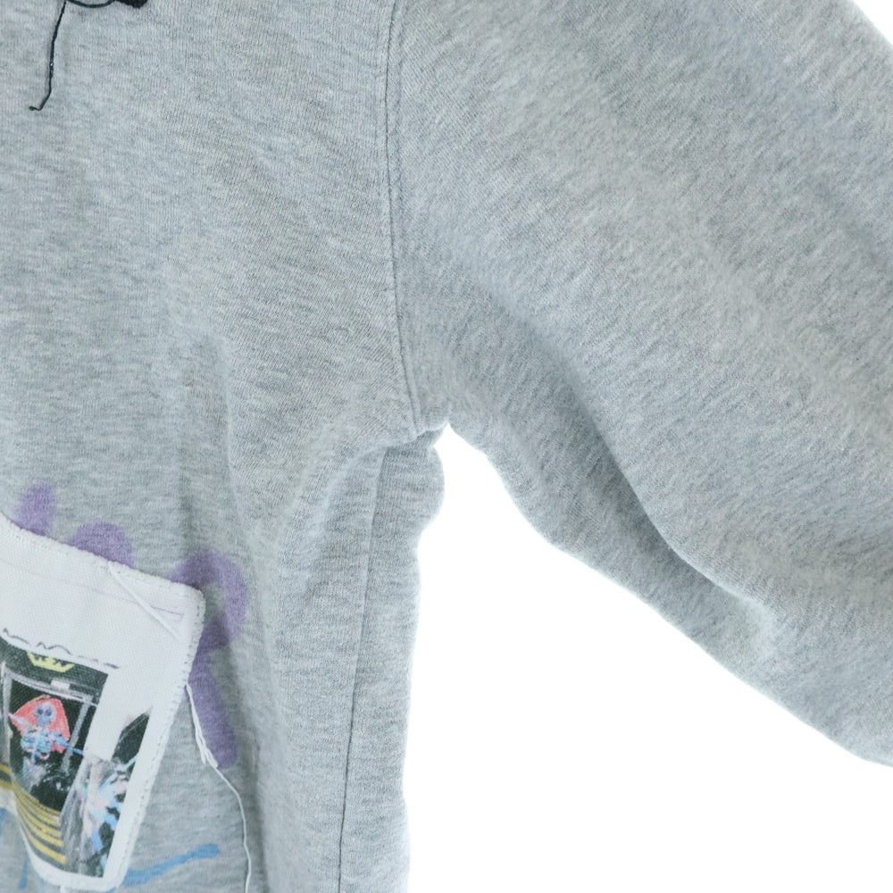 GUERNIKA(ゲルニカ) Tweety Paint Hoodie トウィーティーペイントフーディー パッチカスタムプルオーバーパーカー グレー