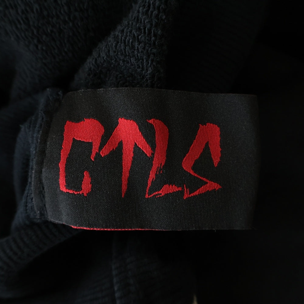cvtvlist(カタリスト) Usual Zip Crewneck ユージュアルジップクルーネック ロゴ刺繍サイドジップスウェットシャツ 2401010301 ブラック