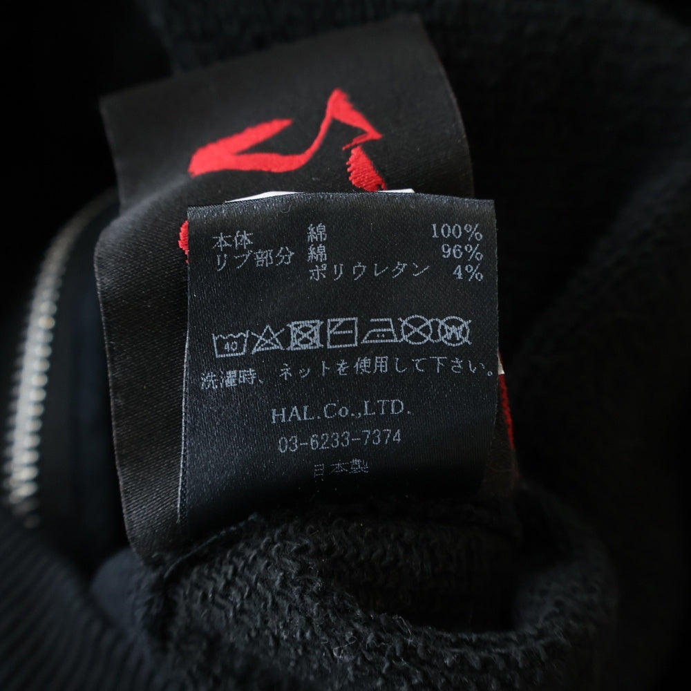 cvtvlist(カタリスト) Usual Zip Crewneck ユージュアルジップクルーネック ロゴ刺繍サイドジップスウェットシャツ 2401010301 ブラック