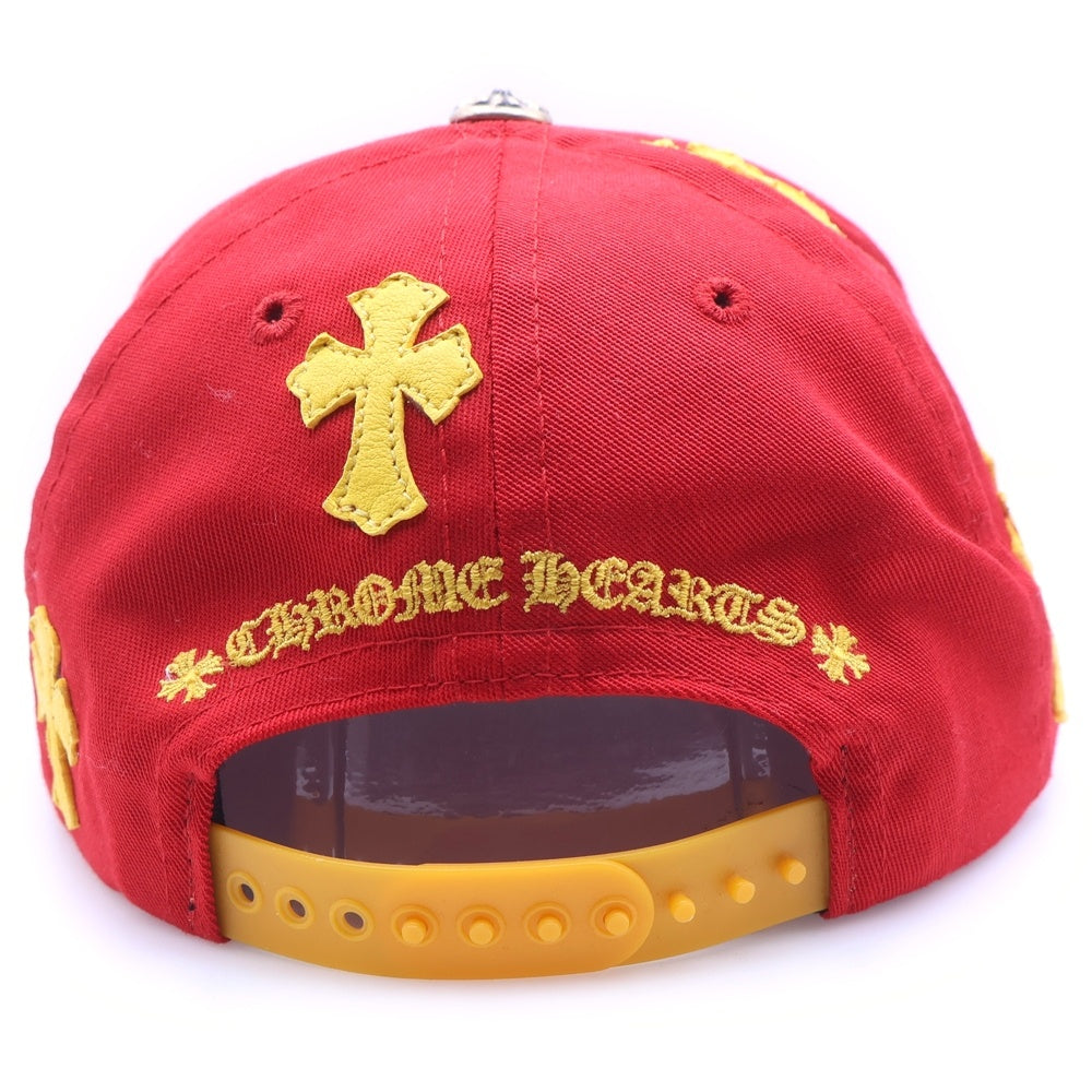 CHROME HEARTS(クロムハーツ) CH刺繍 クロスパッチ付き ベースボールキャップ レッド