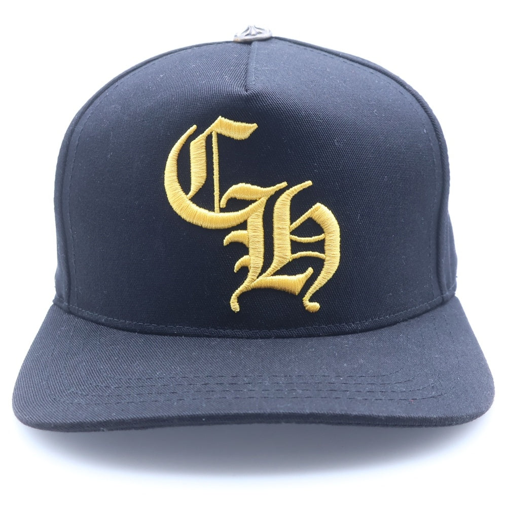 CHROME HEARTS(クロムハーツ) CH HAT CH刺繍ベースボールキャップ 帽子 ブラック/イエロー