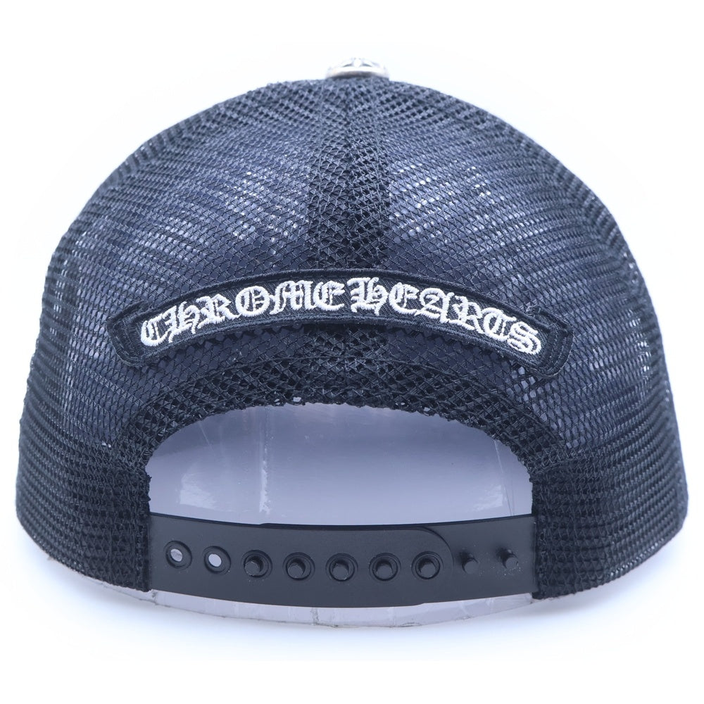 CHROME HEARTS(クロムハーツ) Cemetery Cross Patch Trucker Cap セメタリークロスパッチ トラッカー ベースボールキャップ 帽子 ブラック