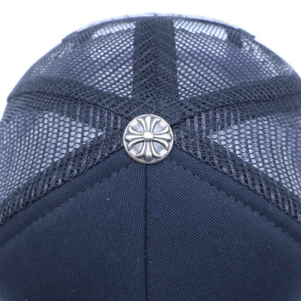 CHROME HEARTS(クロムハーツ) Cemetery Cross Patch Trucker Cap セメタリークロスパッチ トラッカー ベースボールキャップ 帽子 ブラック