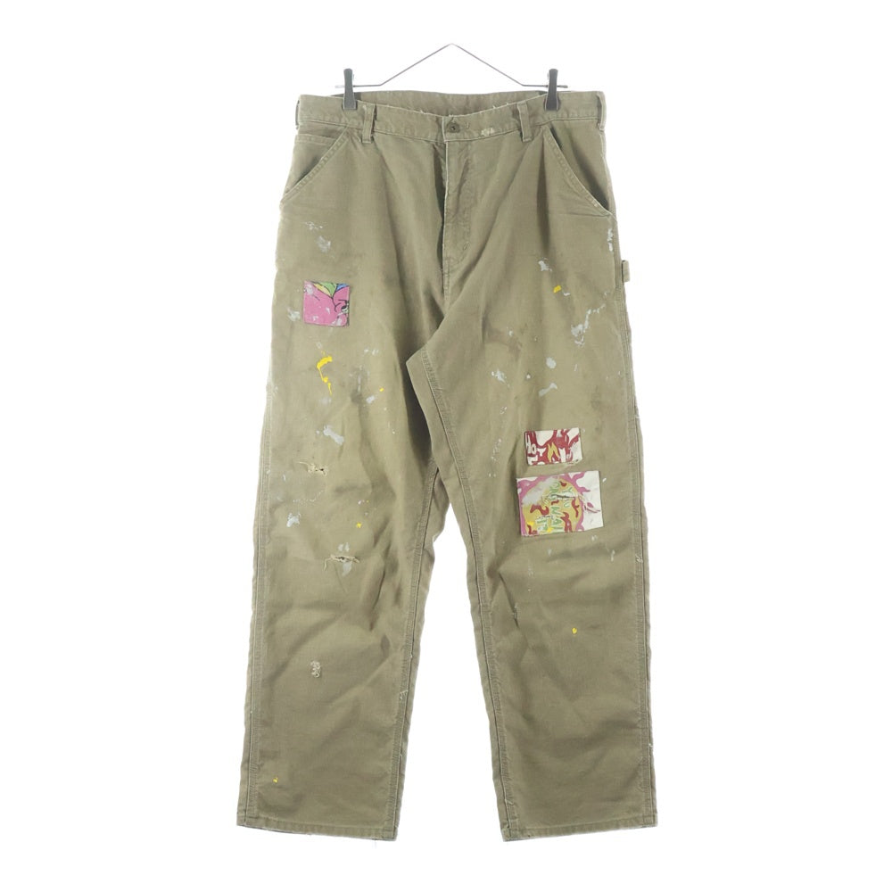 NO BRAND(ノーブランド) SW JP エスダブリュージェイピー ワッペンデザイン ペインターパンツ PT-02-2 ベージュ