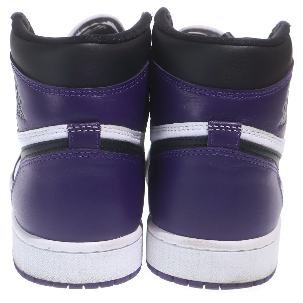 NIKE(ナイキ) AIR JORDAN 1 RETRO HIGH OG COURT PURPLE エアジョーダン1 レトロ ハイ コート パープル ハイカットスニーカー ホワイト/パープル US9.5/27.5cm 555088-500
