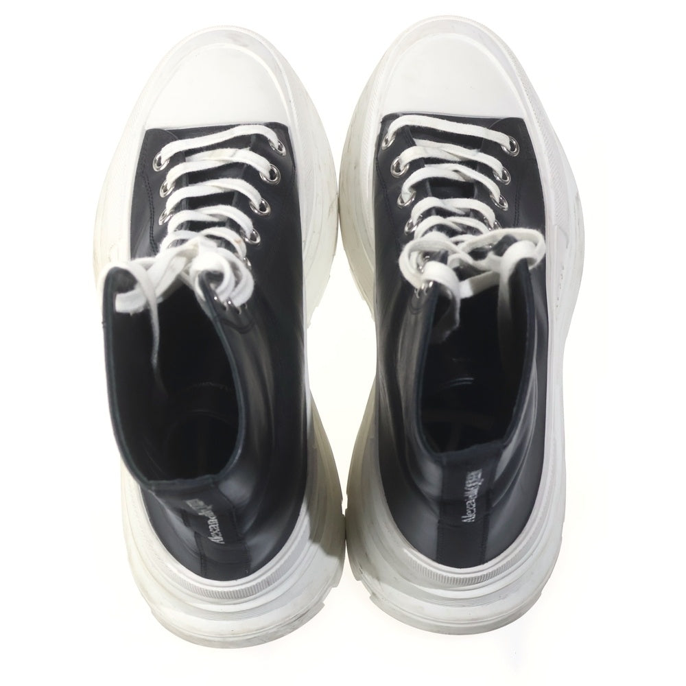 Alexander McQueen(アレキサンダーマックイーン) Tread Slick Boots ハイカット レザーブーツ スニーカー ブラック/ホワイト 627206