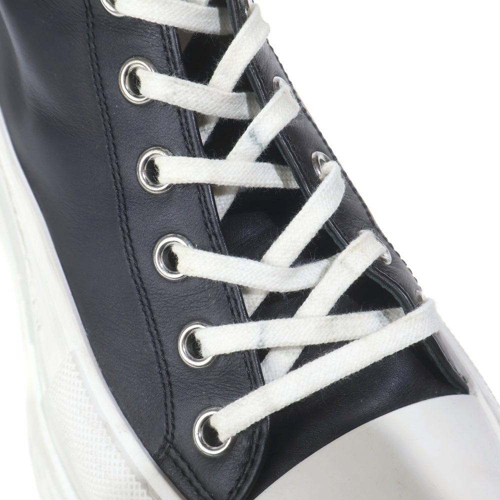 Alexander McQueen(アレキサンダーマックイーン) Tread Slick Boots ハイカット レザーブーツ スニーカー ブラック/ホワイト 627206