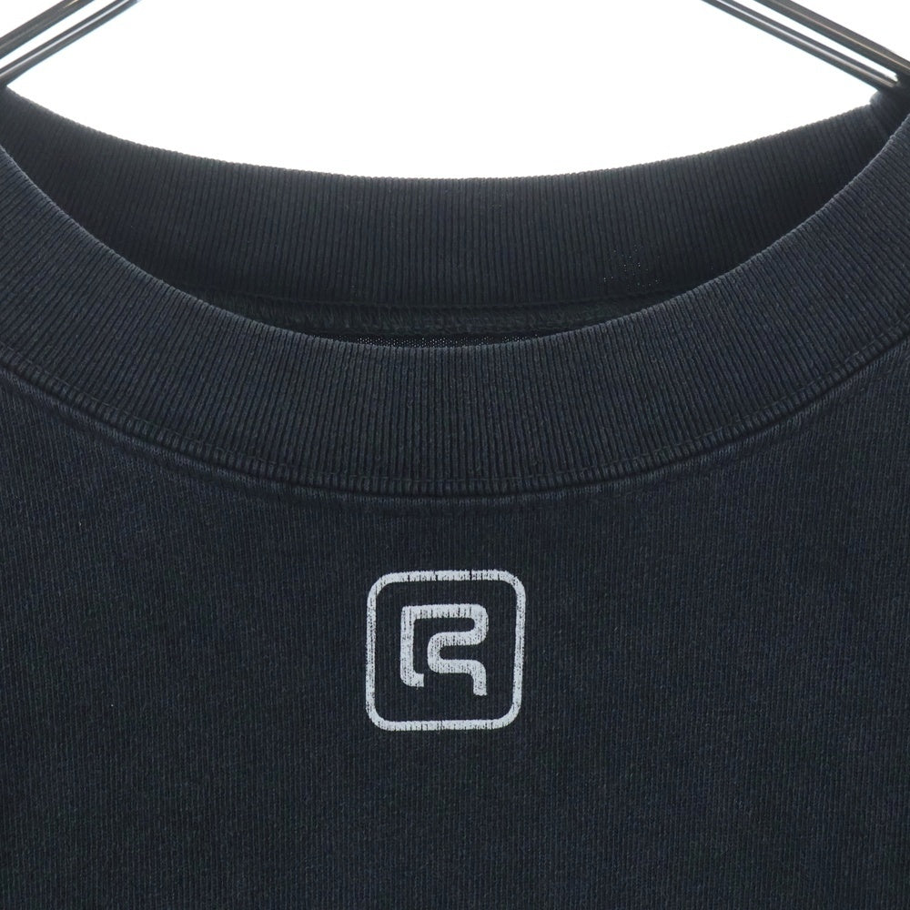 RRR123 RIVINGTON roi Rebis(リヴィントンロイレビス) GARDEN L/S TEE ガーデンロングスリーブティー ロゴプリント長袖Tシャツ カットソー ブラック