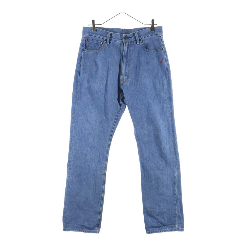 A BATHING APE(アベイシングエイプ) APE SHALL NEVER KILL APE バッグワッペンデザイン デニム パンツ インディゴ 001DPK221002F