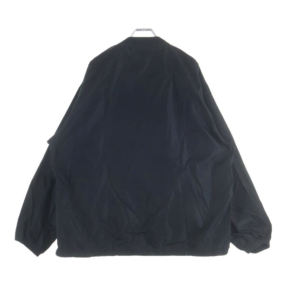NEIGHBORHOOD(ネイバーフッド) PULLOVER SHIRT LS プルオーバーシャツ ロングスリーブ ロゴプリントVネックナイロン長袖Tシャツ 252TSNH-SHM04 ブラック