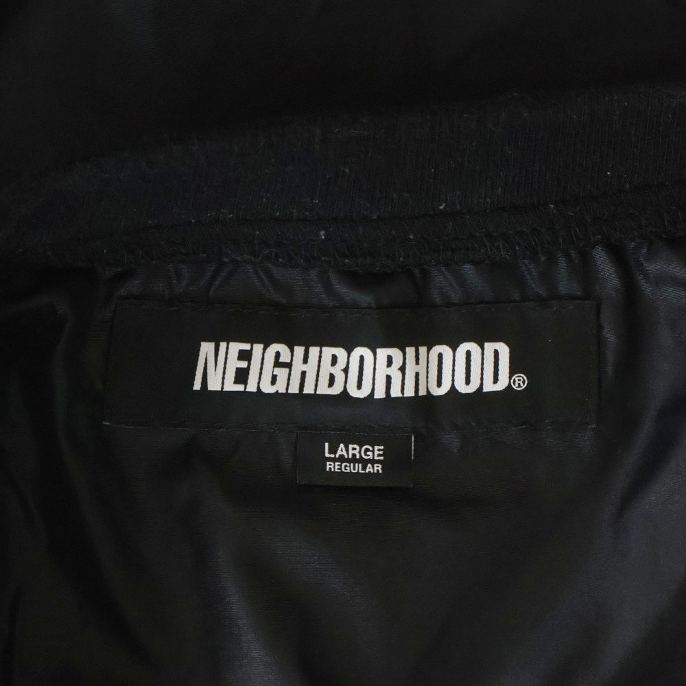 NEIGHBORHOOD(ネイバーフッド) PULLOVER SHIRT LS プルオーバーシャツ ロングスリーブ ロゴプリントVネックナイロン長袖Tシャツ 252TSNH-SHM04 ブラック
