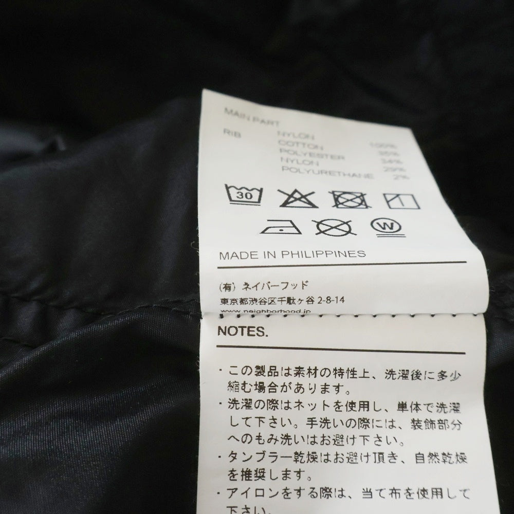 NEIGHBORHOOD(ネイバーフッド) PULLOVER SHIRT LS プルオーバーシャツ ロングスリーブ ロゴプリントVネックナイロン長袖Tシャツ 252TSNH-SHM04 ブラック