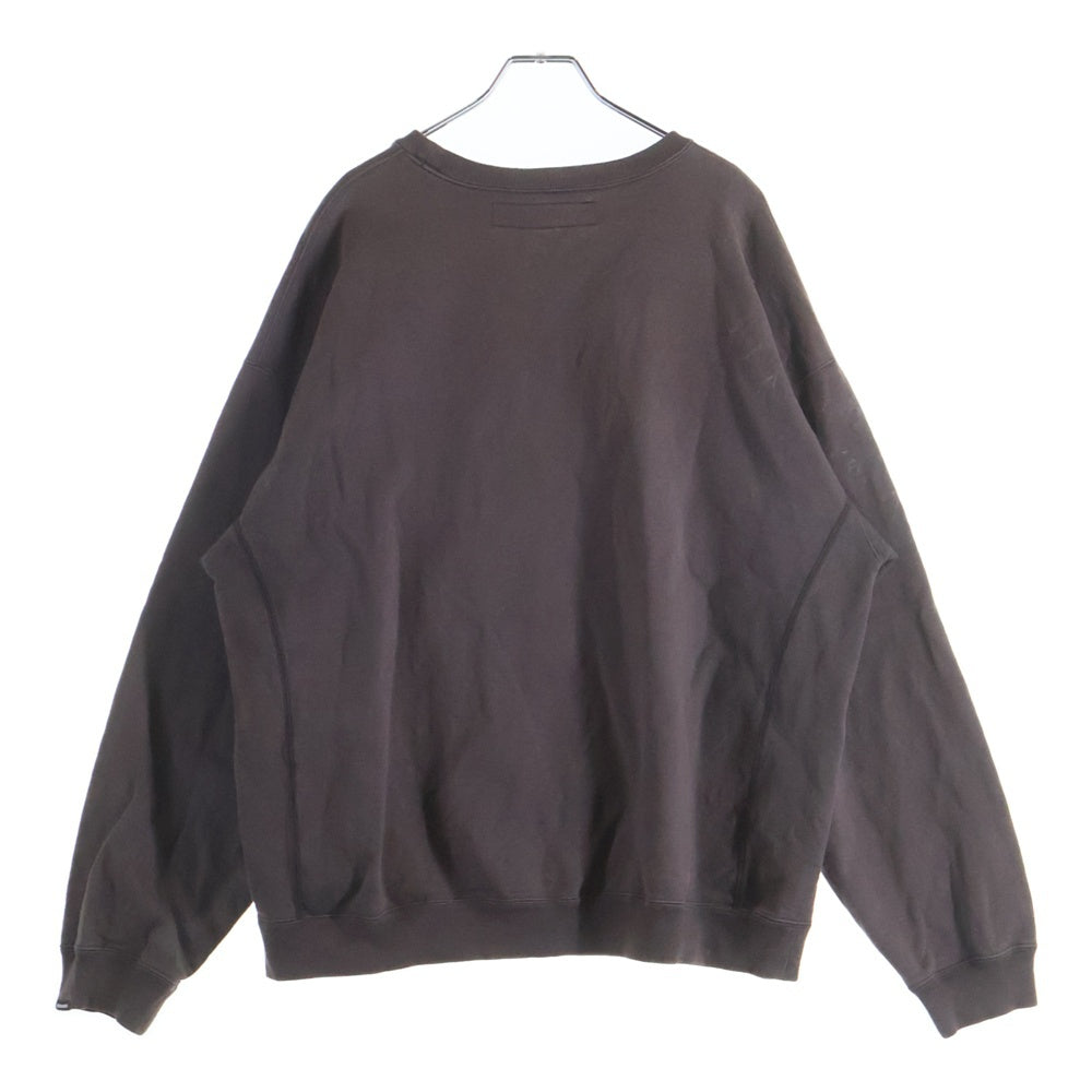NEIGHBORHOOD(ネイバーフッド) CLASSIC SWEAT SHIRT LS クラシックスウェットシャツ ロングスリーブ ロゴプリントクルーネックスウェットトレーナー 252UWNH-CSM01 ブラウン