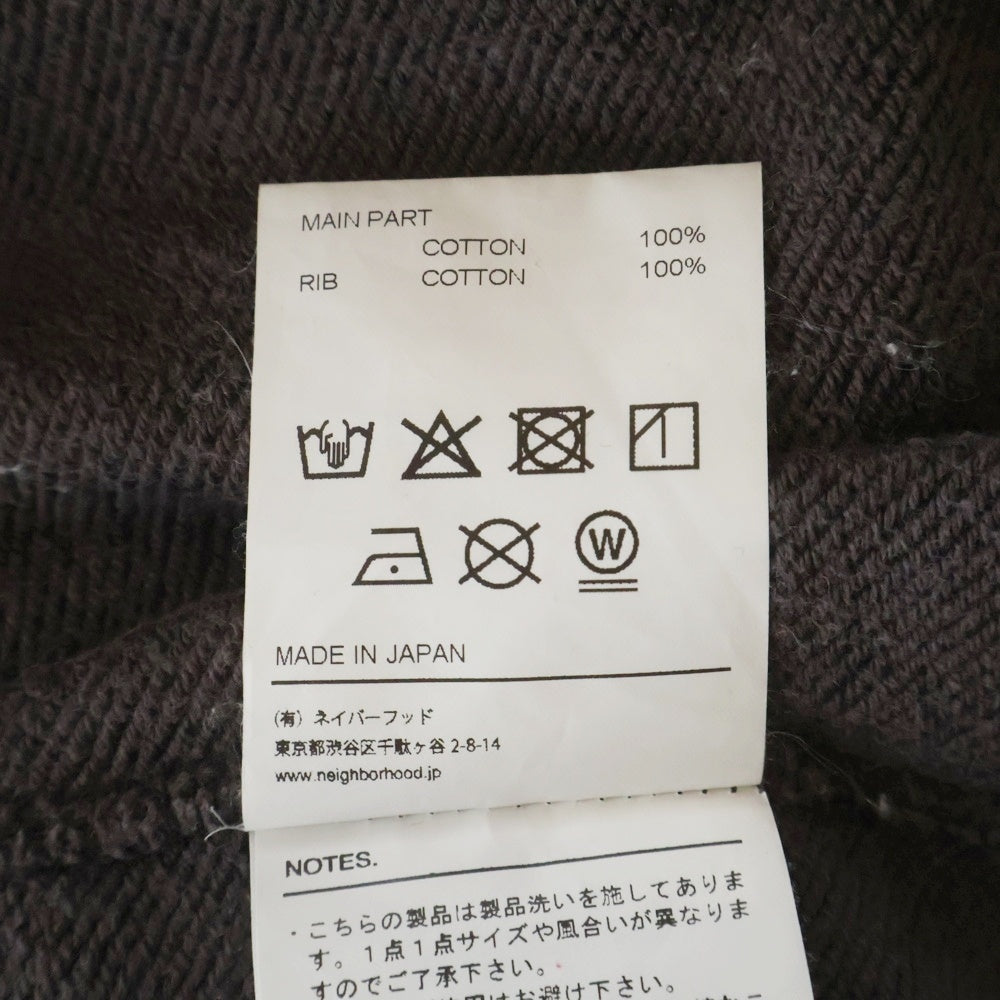 NEIGHBORHOOD(ネイバーフッド) CLASSIC SWEAT SHIRT LS クラシックスウェットシャツ ロングスリーブ ロゴプリントクルーネックスウェットトレーナー 252UWNH-CSM01 ブラウン