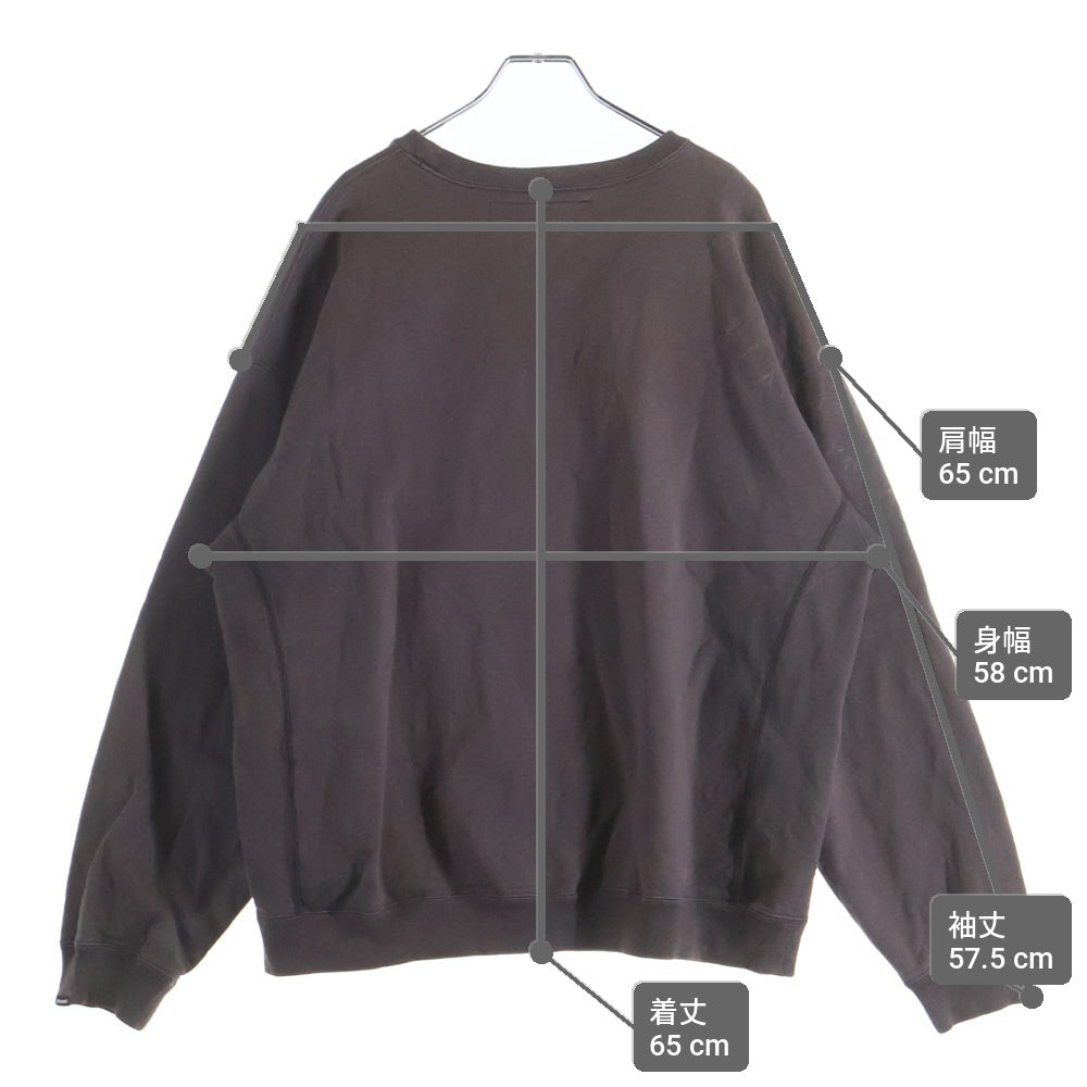 NEIGHBORHOOD(ネイバーフッド) CLASSIC SWEAT SHIRT LS クラシックスウェットシャツ ロングスリーブ ロゴプリントクルーネックスウェットトレーナー 252UWNH-CSM01 ブラウン