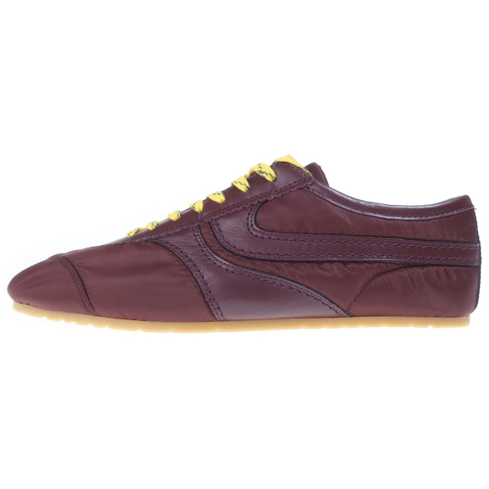 DRIES VAN NOTEN(ドリスヴァンノッテン) Suede & leather sneakers M.L.SHOES QU.601 スウェード レザー ローカットスニーカー シューズ MS252-1510 ボルドー