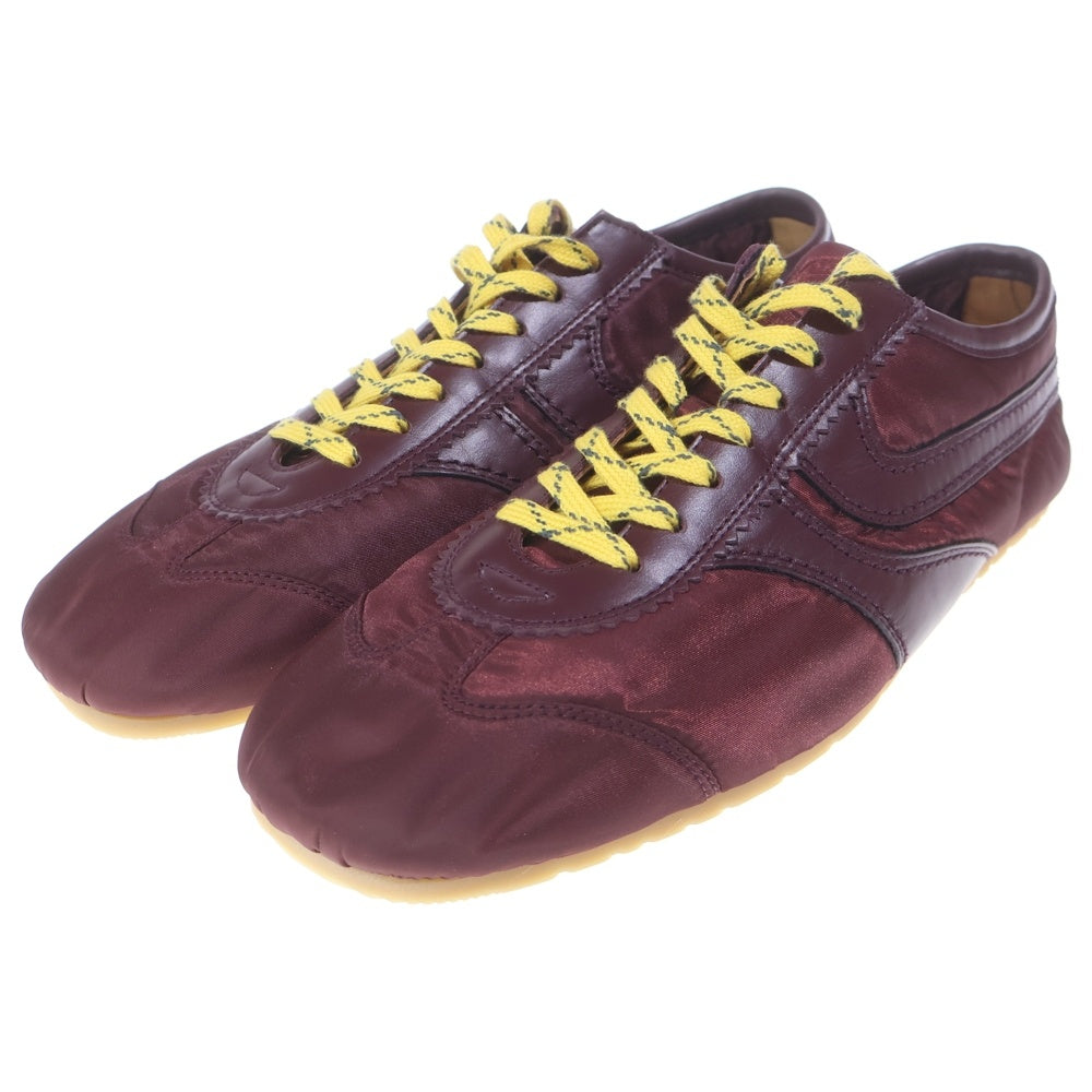 DRIES VAN NOTEN(ドリスヴァンノッテン) Suede & leather sneakers M.L.SHOES QU.601 スウェード レザー ローカットスニーカー シューズ MS252-1510 ボルドー