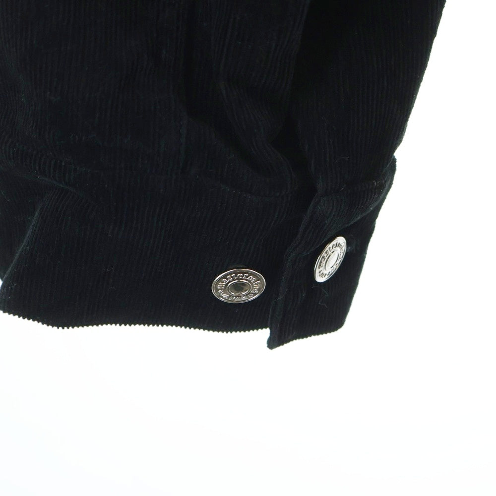mastermind JAPAN(マスターマインドジャパン) MJ Corduroy Shirt エムジェーコーデュロイシャツ ボタンダウンコーデュロイ長袖シャツ MJ23E11-SH017 ブラック