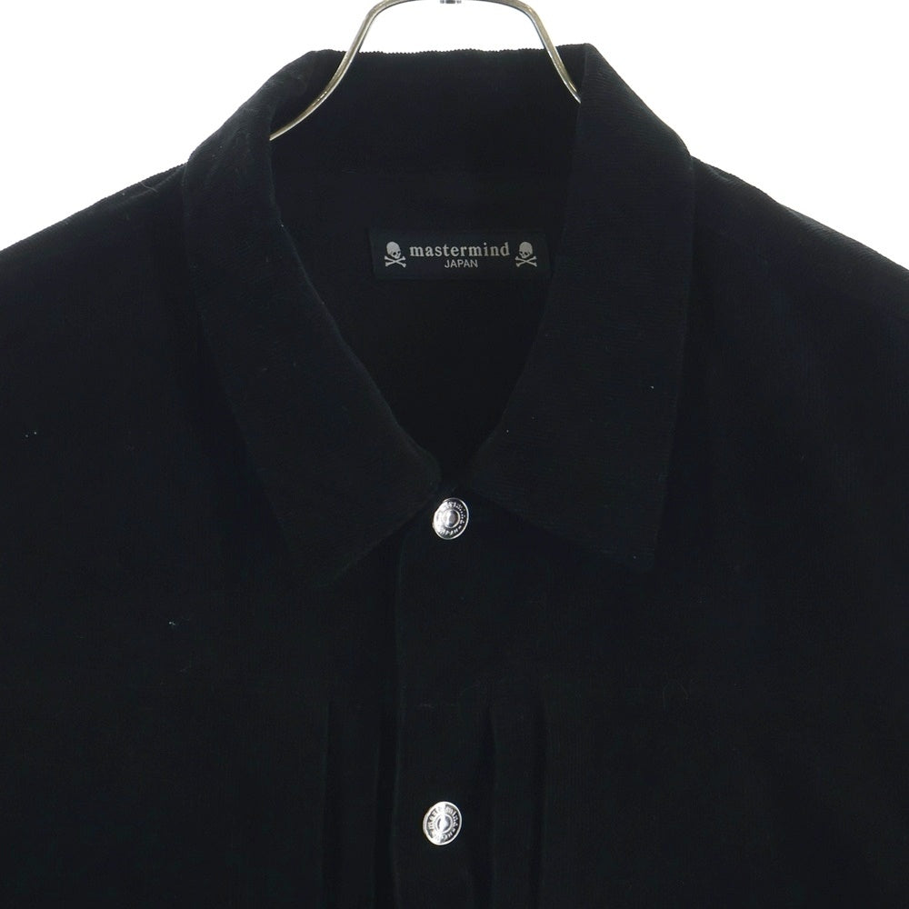 mastermind JAPAN(マスターマインドジャパン) MJ Corduroy Shirt エムジェーコーデュロイシャツ ボタンダウンコーデュロイ長袖シャツ MJ23E11-SH017 ブラック