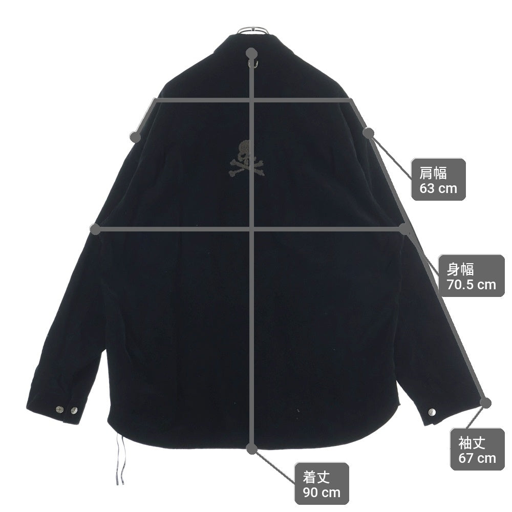 mastermind JAPAN(マスターマインドジャパン) MJ Corduroy Shirt エムジェーコーデュロイシャツ ボタンダウンコーデュロイ長袖シャツ MJ23E11-SH017 ブラック