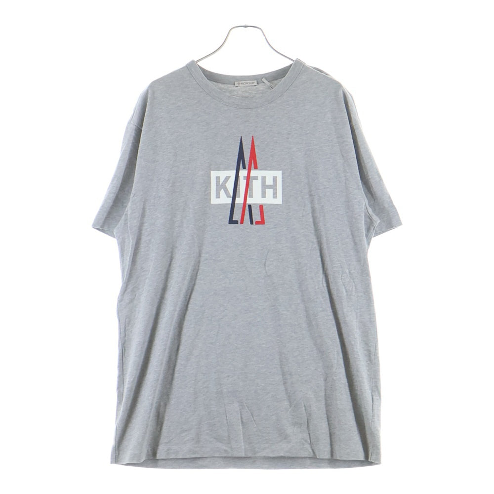 MONCLER(モンクレール) ×KITH MAGLIA T-SHIRT キス ロゴデザイン 半袖Tシャツ カットソー C20968037150 グレー