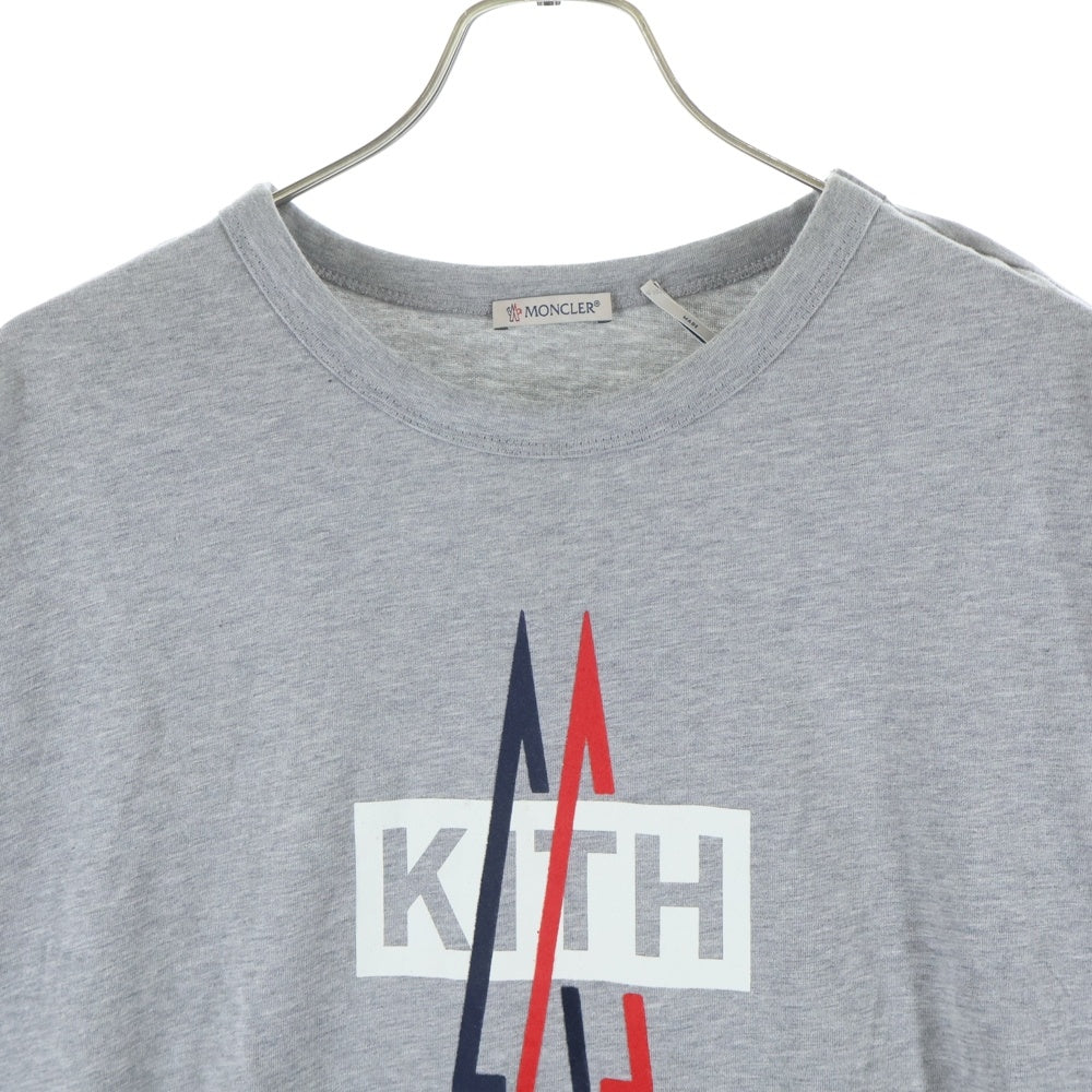 MONCLER(モンクレール) ×KITH MAGLIA T-SHIRT キス ロゴデザイン 半袖Tシャツ カットソー C20968037150 グレー