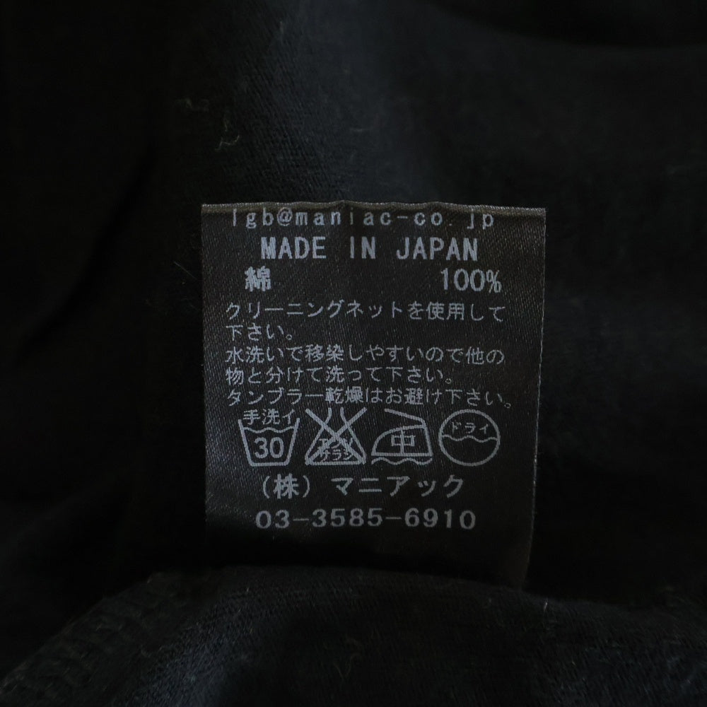 L.G.B.(ルグランブルー) Back Cross T-Shirts バッククロスTシャツ ペイントロゴハーフスリーブ半袖Tシャツ HSC-BCR/M 0061BCR ブラック