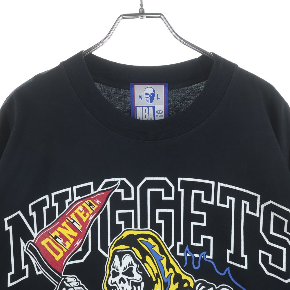 Warren Lotas(ウォーレンロータス) ×NBA Denver Nuggets Reaper T-Shirts ×エヌビーエー デンバーナゲッツリーパーTシャツ クルーネックオーバーサイズグラフィックプリント半袖Tシャツ