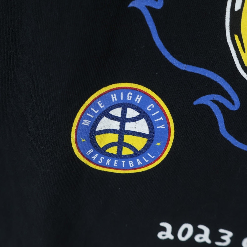 Warren Lotas(ウォーレンロータス) ×NBA Denver Nuggets Reaper T-Shirts ×エヌビーエー デンバーナゲッツリーパーTシャツ クルーネックオーバーサイズグラフィックプリント半袖Tシャツ