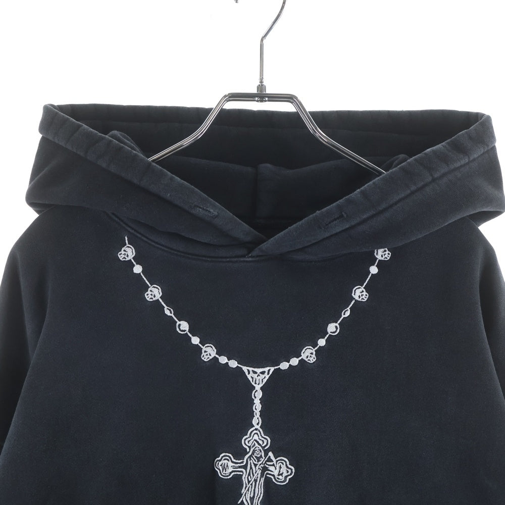 Warren Lotas(ウォーレンロータス) Reaper Rosary Hoodie リーパーロザリーフーディー ロザリオ刺繍プルオーバースウェットパーカー ブラック
