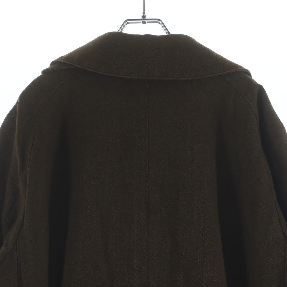 sus-sous(シェス) 21AW COAT MOTORCYCLE MK-2 モーターサイクルコート ロングジャケット リネン カーキ 06-SS00202