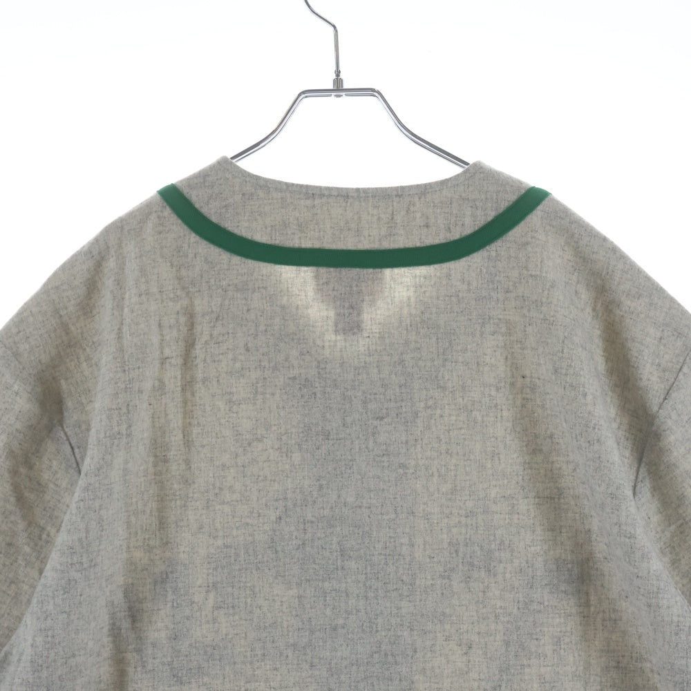 SUPREME(シュプリーム) 23AW Mitchell & Ness Wool Baseball Jersey ミッチェルアンドネス ウール ベースボール ジャージ グレー/グリーン