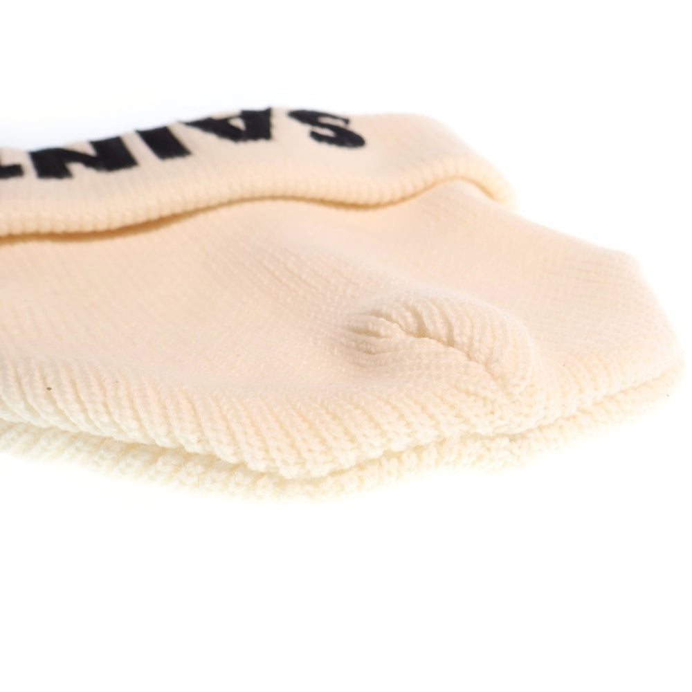 SAINT MICHAEL(セントマイケル) 23AW KNIT CAP ウール ロゴ ニット帽 帽子 ベージュ SM-A23-0000-049