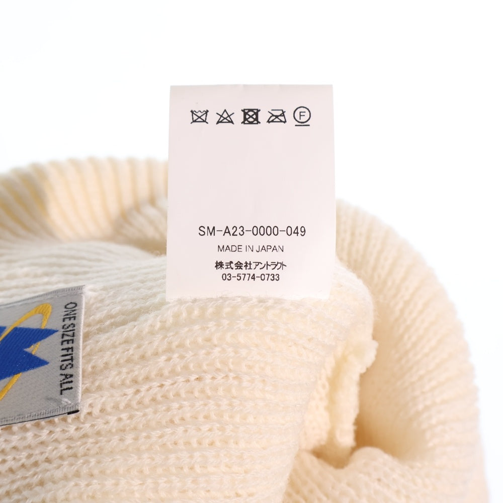 SAINT MICHAEL(セントマイケル) 23AW KNIT CAP ウール ロゴ ニット帽 帽子 ベージュ SM-A23-0000-049
